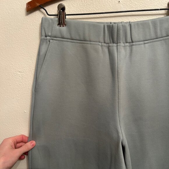 Madewell Pale Celadon Ponte Wide-Leg Pants, S - Picture 4 of 6